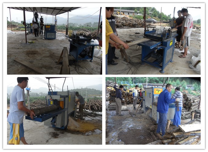 廣東韶關市馬壩-原木多片鋸、清邊機工作圖
