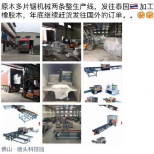 第2個(gè)貨柜發(fā)往泰國，加工橡膠木原木多片鋸生產(chǎn)線