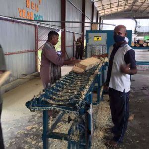 全自動(dòng)多片鋸生產(chǎn)線在斯里蘭卡客戶現(xiàn)場