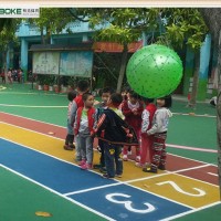 江門幼兒園室外跑道材料-安全防滑地板鋪設-5MM彩色EDPM