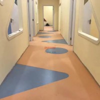 早教中心培訓班地面專用PVC地板膠-易清洗耐磨阻燃彈性塑膠地板