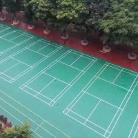 天津籃球場地施工 室外運動卷材鋪設 坑耐磨彈性好