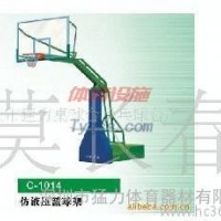 供電動(dòng)液壓籃球架-可以升收遙控-預(yù)埋件圓管籃球架