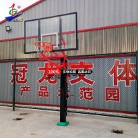 低價采購升降式地埋籃球架到冠龍文體