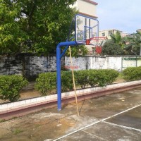 固定式兒童獨柱埋地籃球架-體育器材-