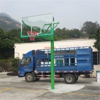 江門籃球架常用型-學校球場安裝丁字型透明板籃球架-顏色可定制