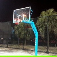 室外籃球架優(yōu)選柏克-直銷球場(chǎng)透明籃球架-埋地透明籃球架