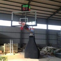 天健體育--室內籃球架--手動升降籃球