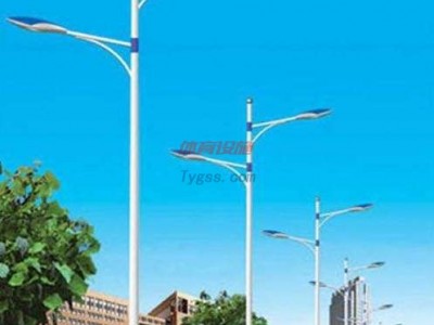 珠海市籃球架照明用的燈桿燈柱安裝-馬路單雙臂LED電線桿定做-- 中山市雅浩照明有限公司