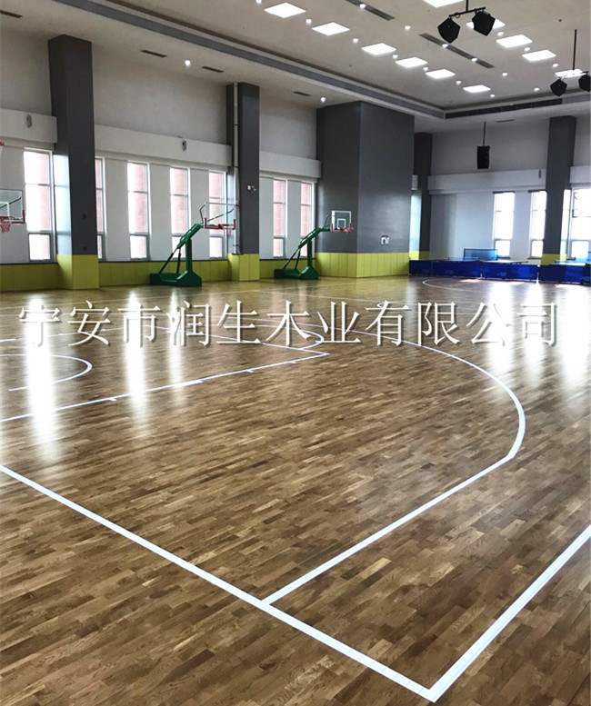 柞木B級運動木地板籃球木地板示例圖4