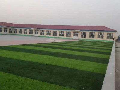 學校足球場草坪幼兒園面填充人造草-- 滄州浩旗體育用品有限公司