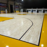 體育籃球館運(yùn)動(dòng)木地板由整板原木加工而成