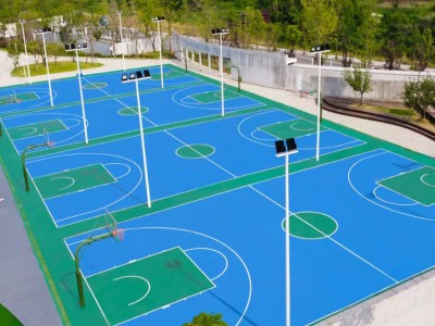 天津河北區籃球場地建設硅pu面漆施工-- 天津奧康體育設施貿易有限公司