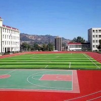 保定學校操場800米透氣型塑膠跑道場地施工