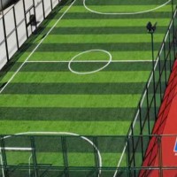 保定人造假草坪戶外足球場鋪設