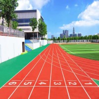 廊坊操場籃球場彩色地面顆粒塑膠跑道場地
